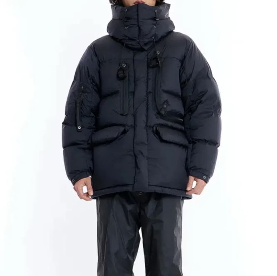 언어펙티드 쉘터 구스다운 패딩 블랙 새제품 M 상품이미지3