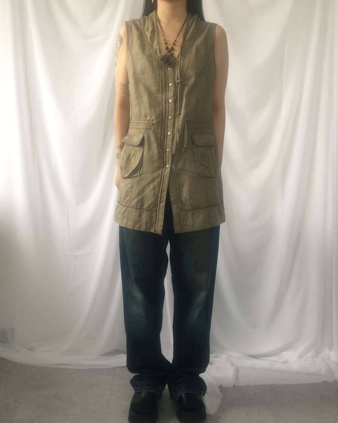 Hood sleeveless onepiece 상품이미지6