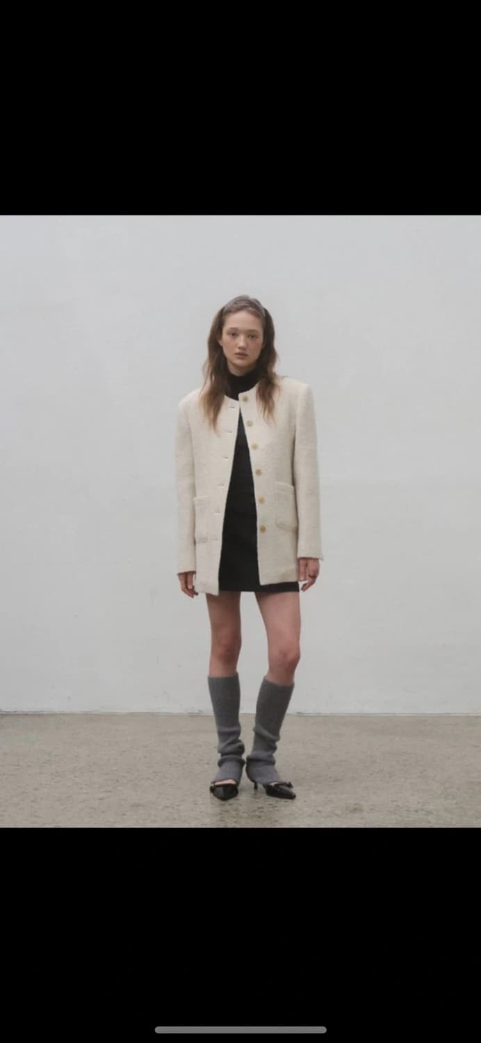 포에토 트위드 자켓 아이보리 상품이미지1