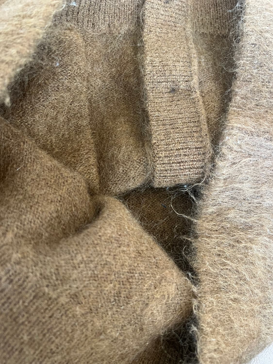 앤아더스토리즈 여성 브라운 모헤어조끼 울조끼 상품이미지6