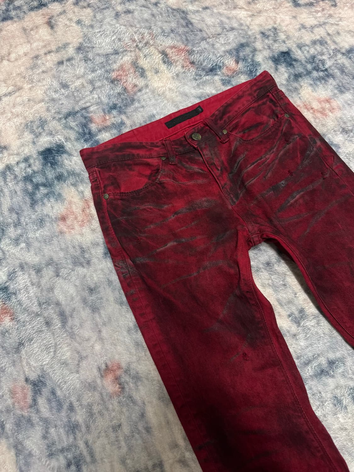 Fuga 00s archive red coating flare denim 상품이미지3
