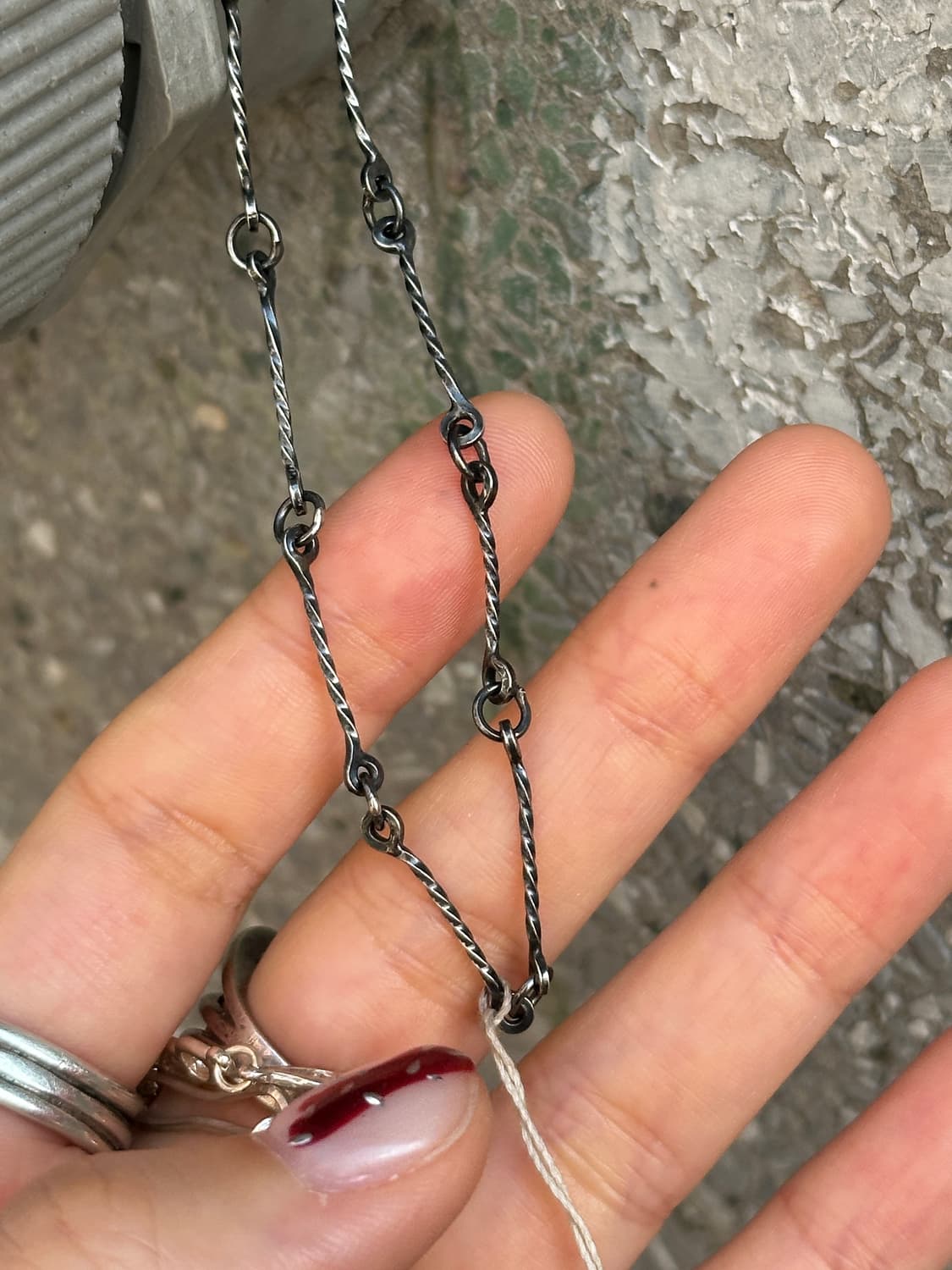 Vintage 925silver chain necklace 상품이미지2