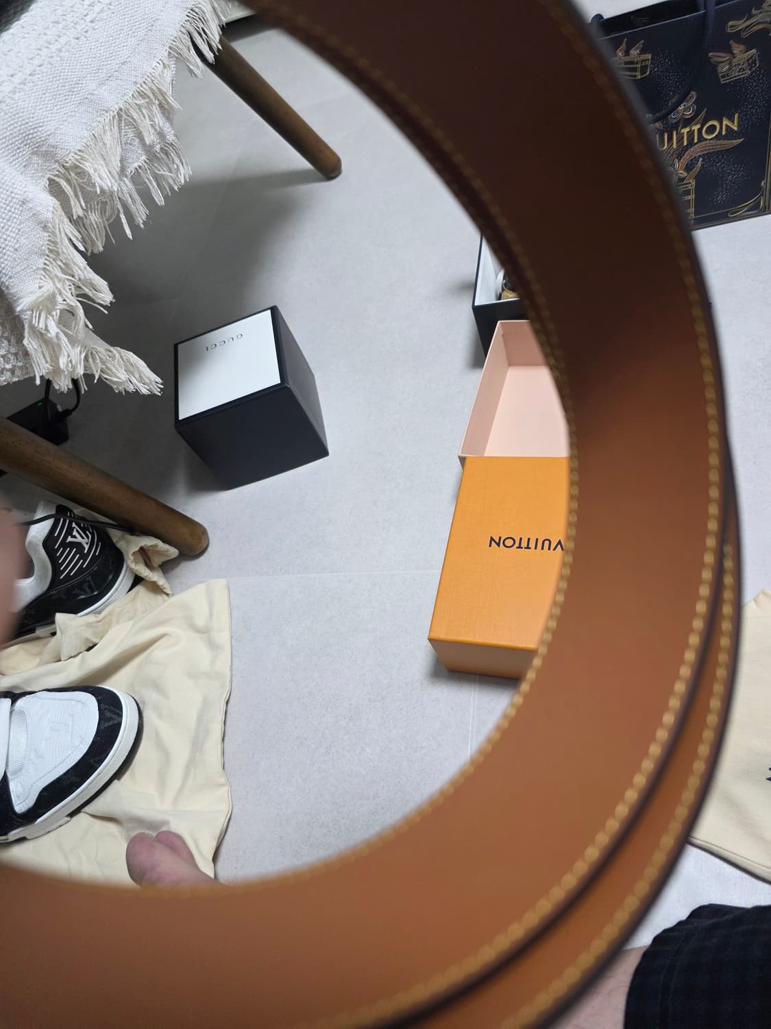 루이비통 양면 모노그램 벨트 새상품급. 상품이미지7