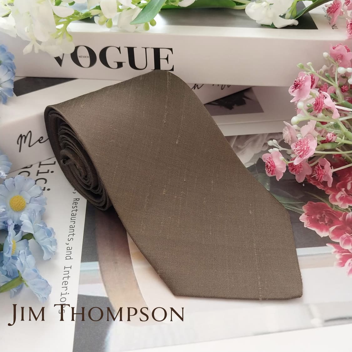 짐톰슨 실크 진베이지 넥타이 7.5cm A등급 K1573
 상품이미지1