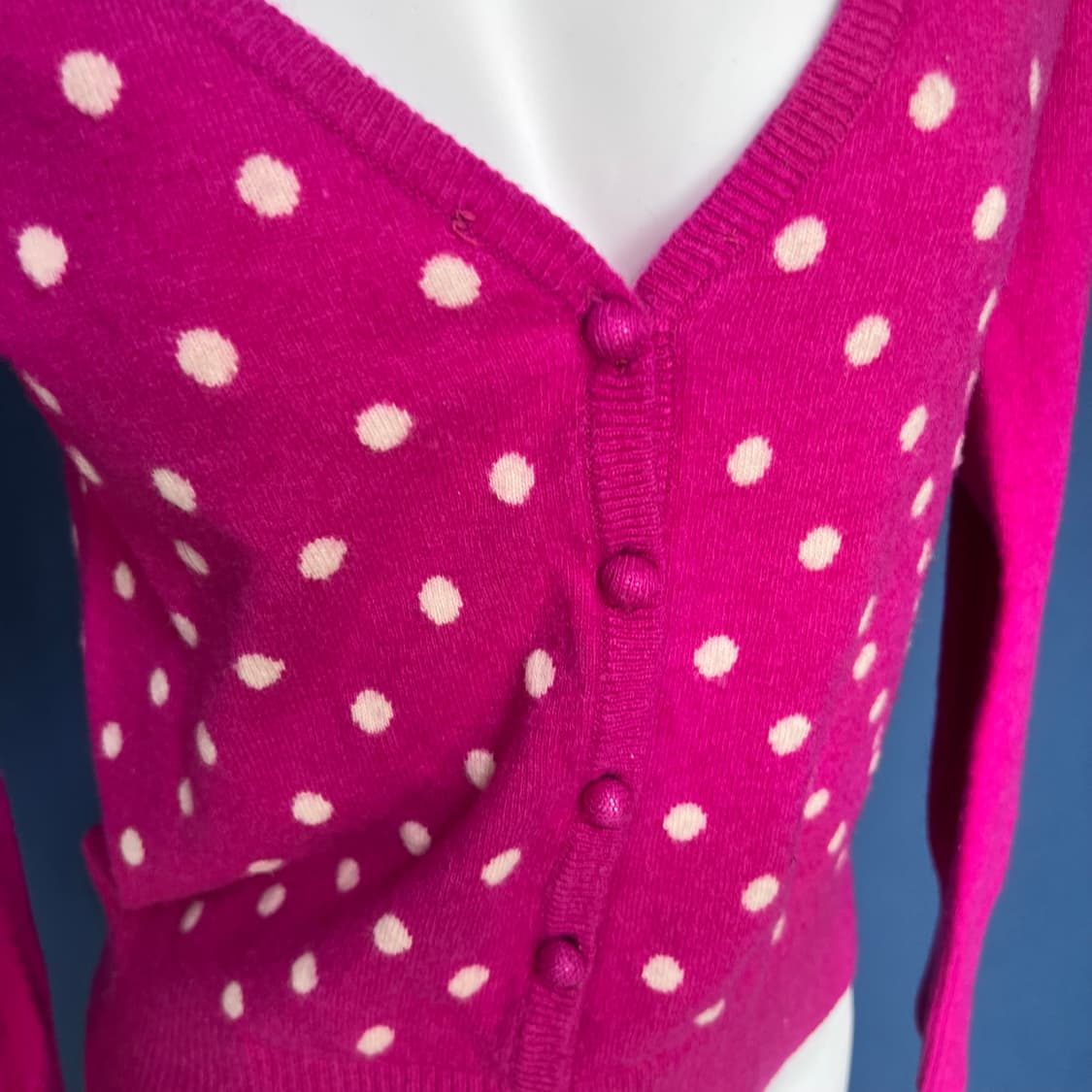 Hennin sports 핫핑크 도트 가디건 상품이미지2