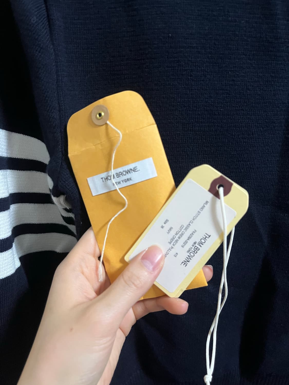 톰브라운 스티치 네이비 니트 상품이미지5