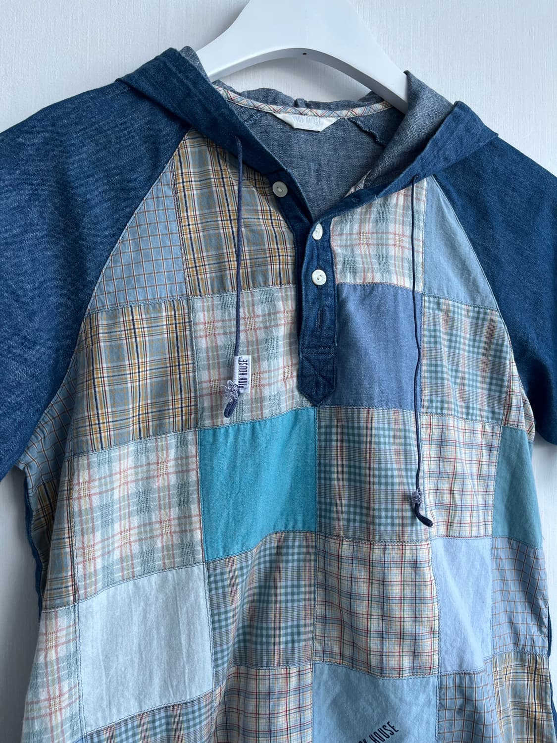 PINK HOUSE 데님 패치 반팔후드 상품이미지2