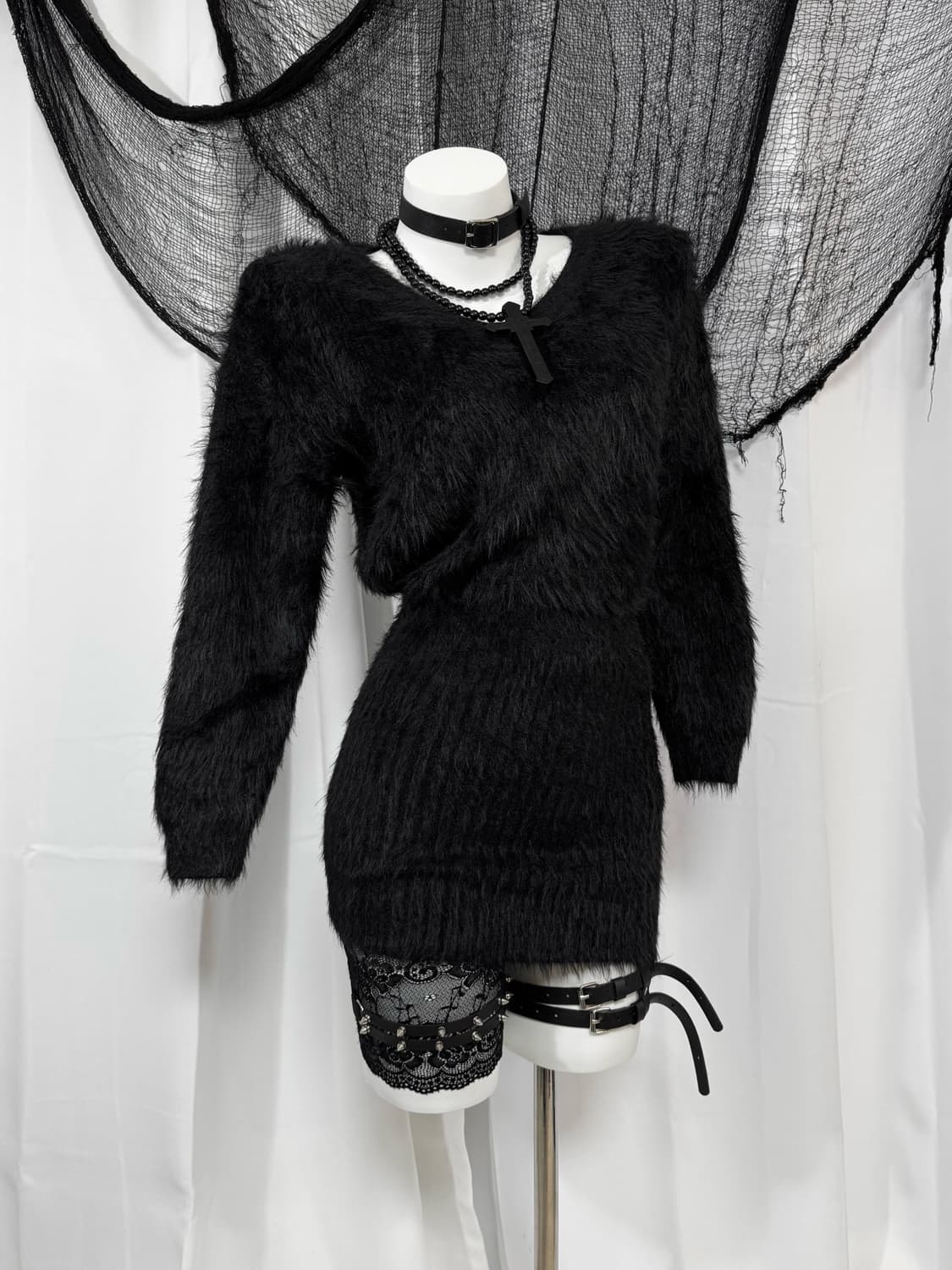 angora knit one piece 상품이미지1