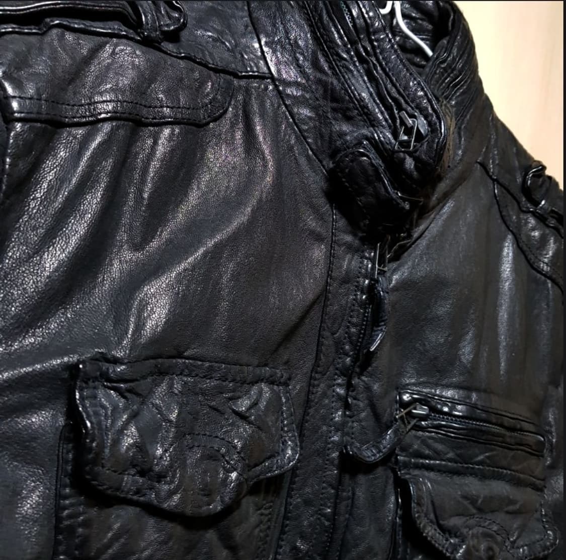 100-105멀티포켓 M65 양가죽자켓 /와317-원/애드혹/ 상품이미지3