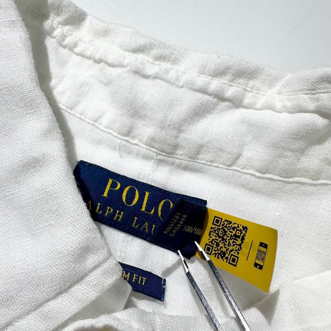 폴로 랄프로렌 린넨 셔츠 화이트 (신형QR) 상품이미지5
