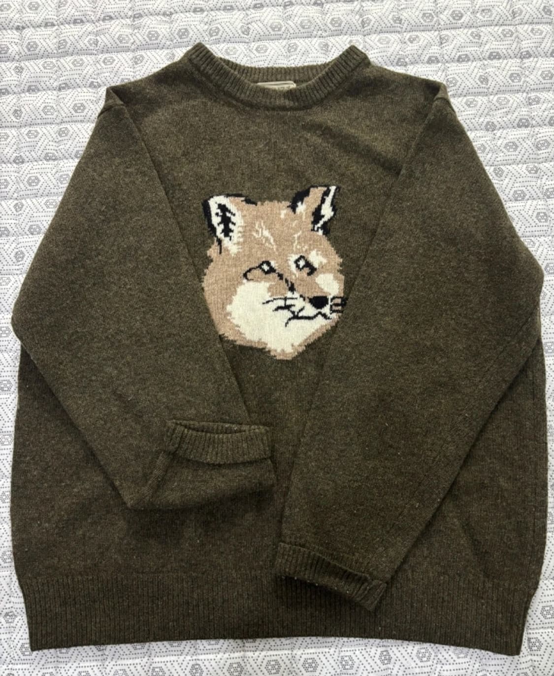 메종키츠네 폭스헤드 울 니트 105~110 상품이미지1