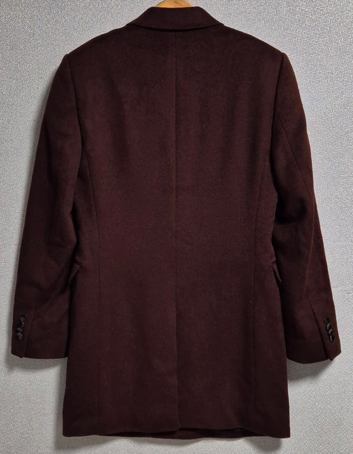 M (95) 우영미 솔리드옴므 브라운 모/앙고라/캐시미어 코트  상품이미지2