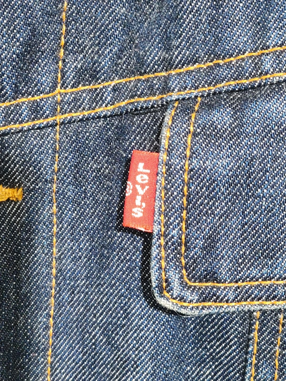 (M) 리바이스 양털 청자켓 중진청 데님자켓 레드탭  상품이미지4