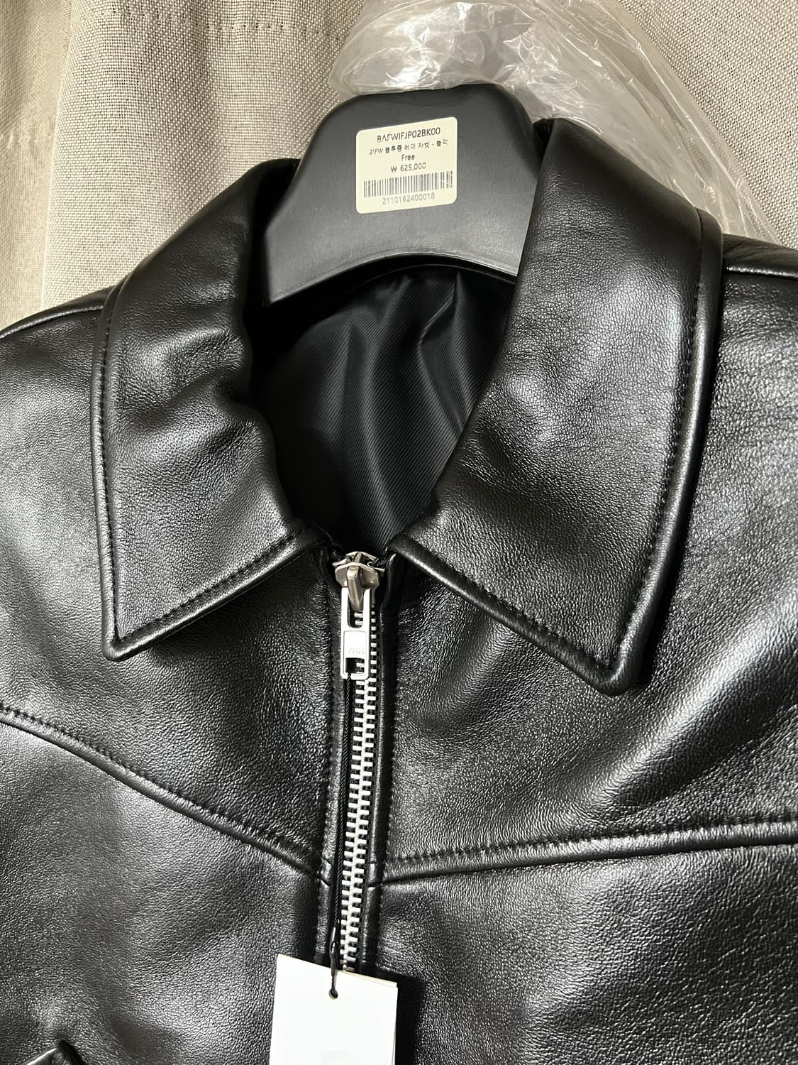 막장/구할수없는/새상품/약10%저렴)인스턴트펑크 블루종레더자켓-블랙 상품이미지4