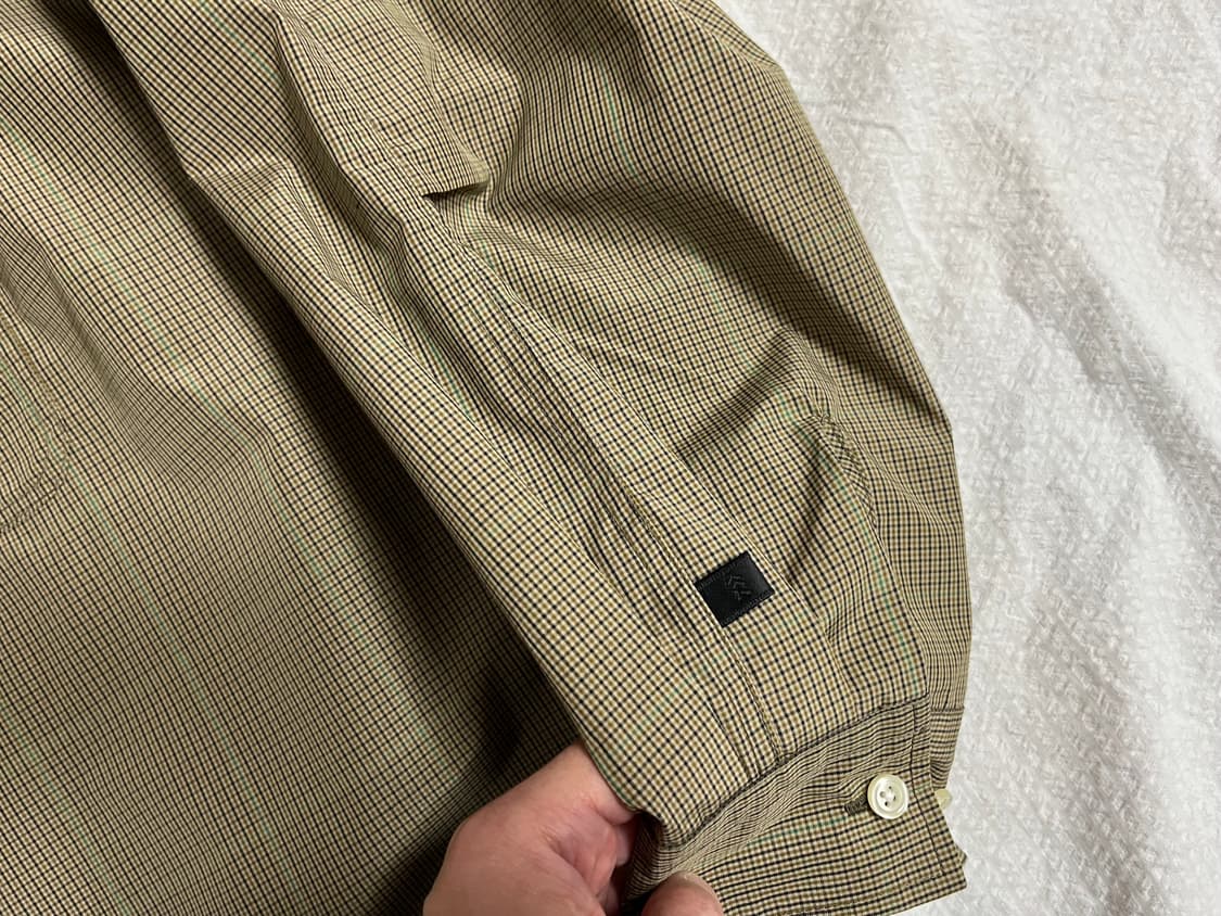 (새상품)(L)다이와피어39 테크 워크 셔츠 (베이지 체크) 상품이미지5