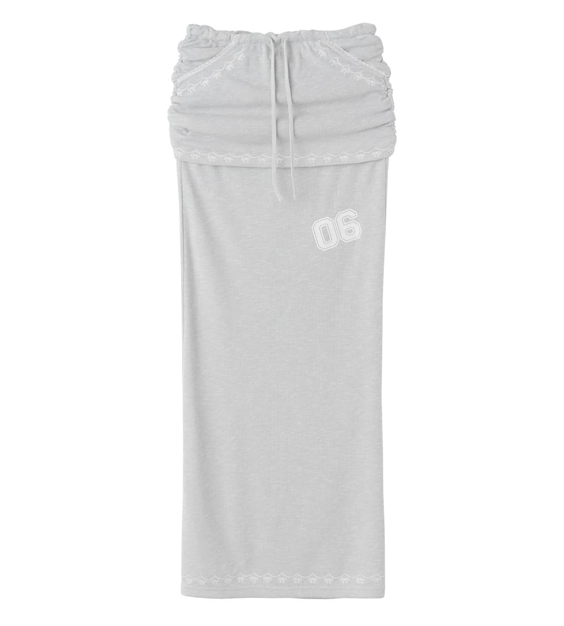 스컬프터 셔링 레이어드 맥시 스커트 그레이 상품이미지1