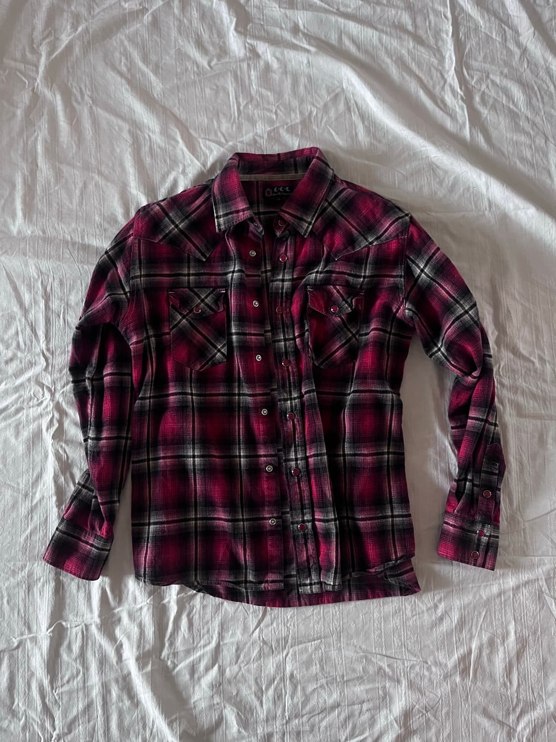 rock punk button check shirt 상품이미지1