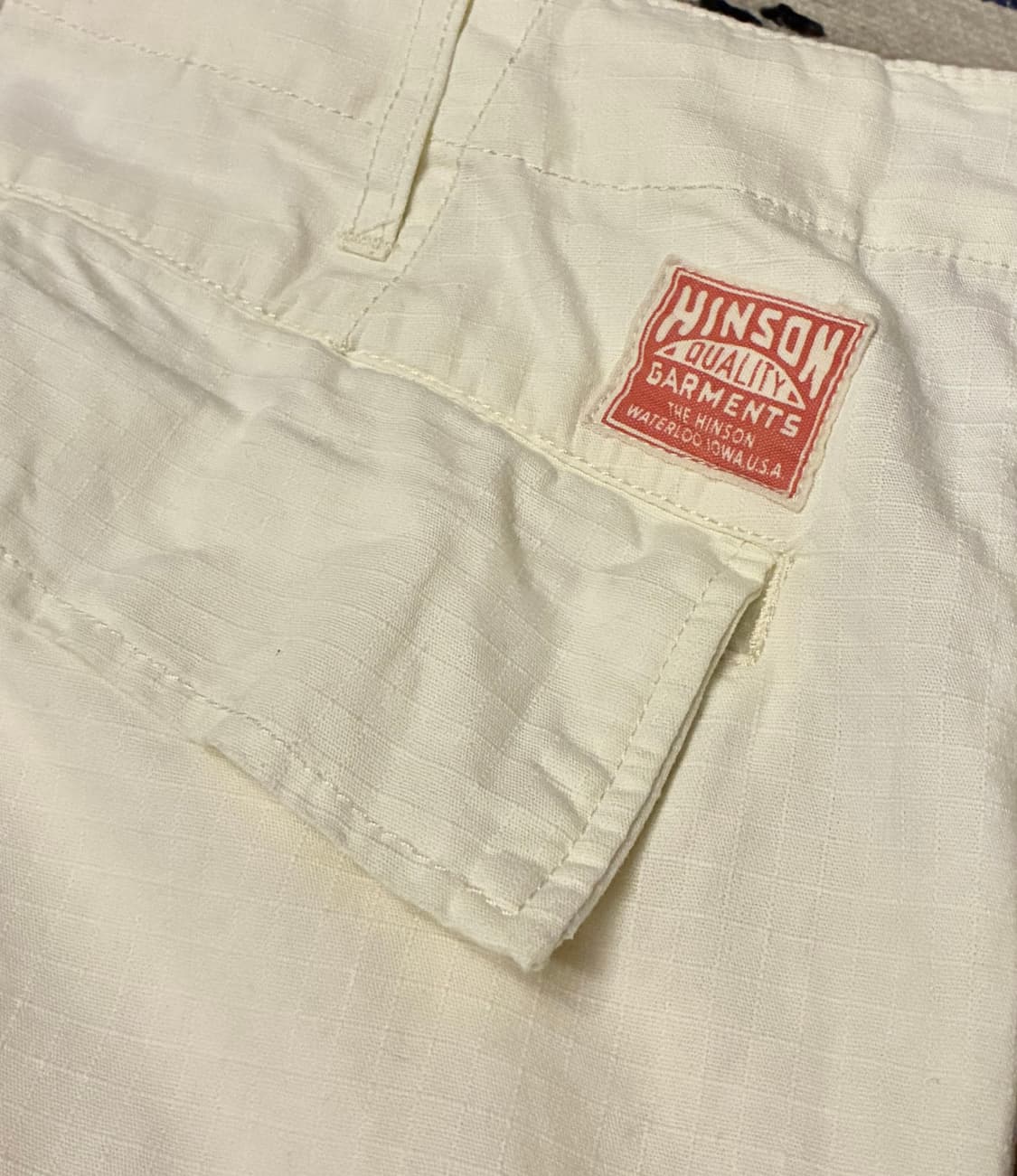 (28~32)Hinson 힌슨 립스탑 카고 밀리터리 벌룬팬츠 화이트 상품이미지7