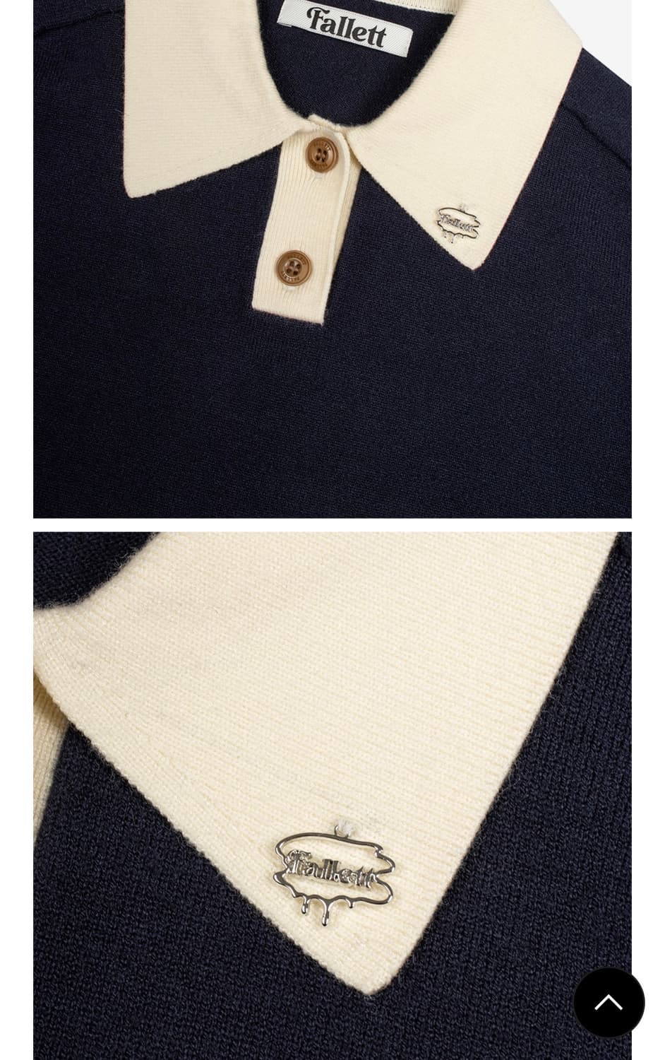 새상품) 팔렛 COLOR-BLOCK KNIT TOP 상품이미지4