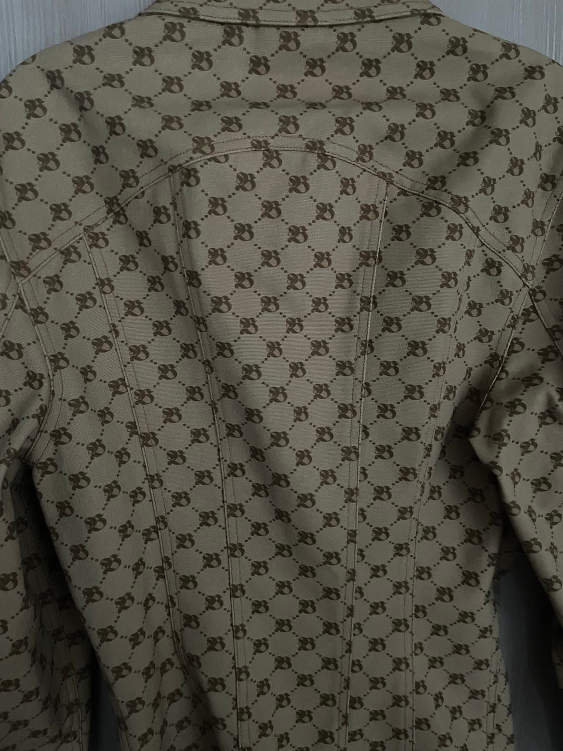 BONBOM 베이지 모노그램 프린트 재킷[L] 상품이미지4