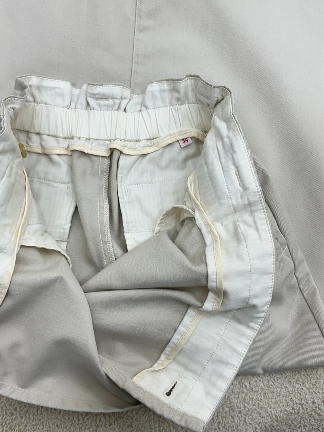 단톤 베이지컬러 랩 스커트 상품이미지7