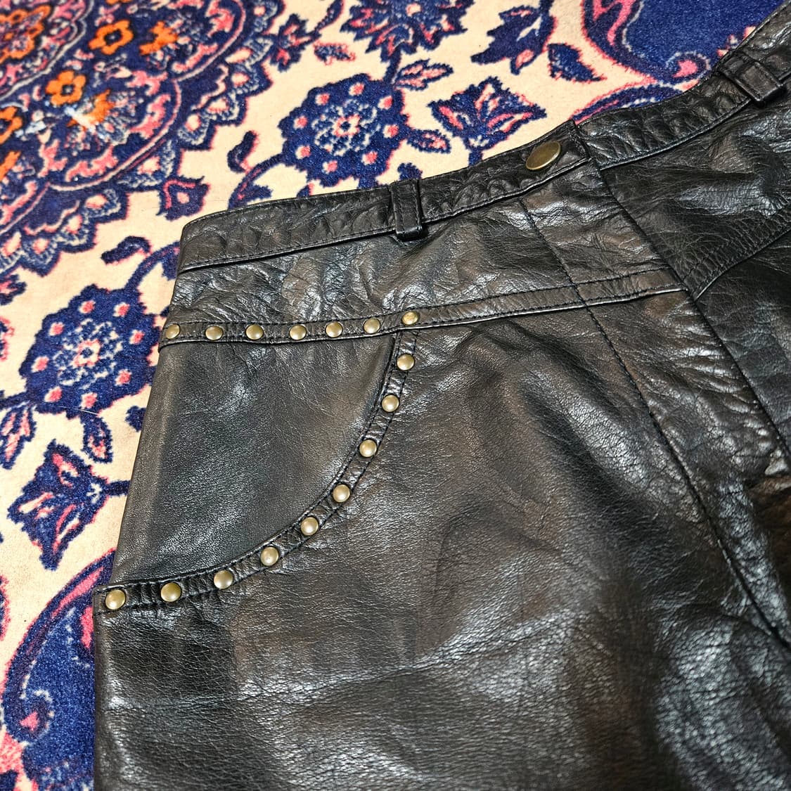 Dorothée Bis 90's 빈티지 빈램스킨 스터드 스커트 상품이미지5