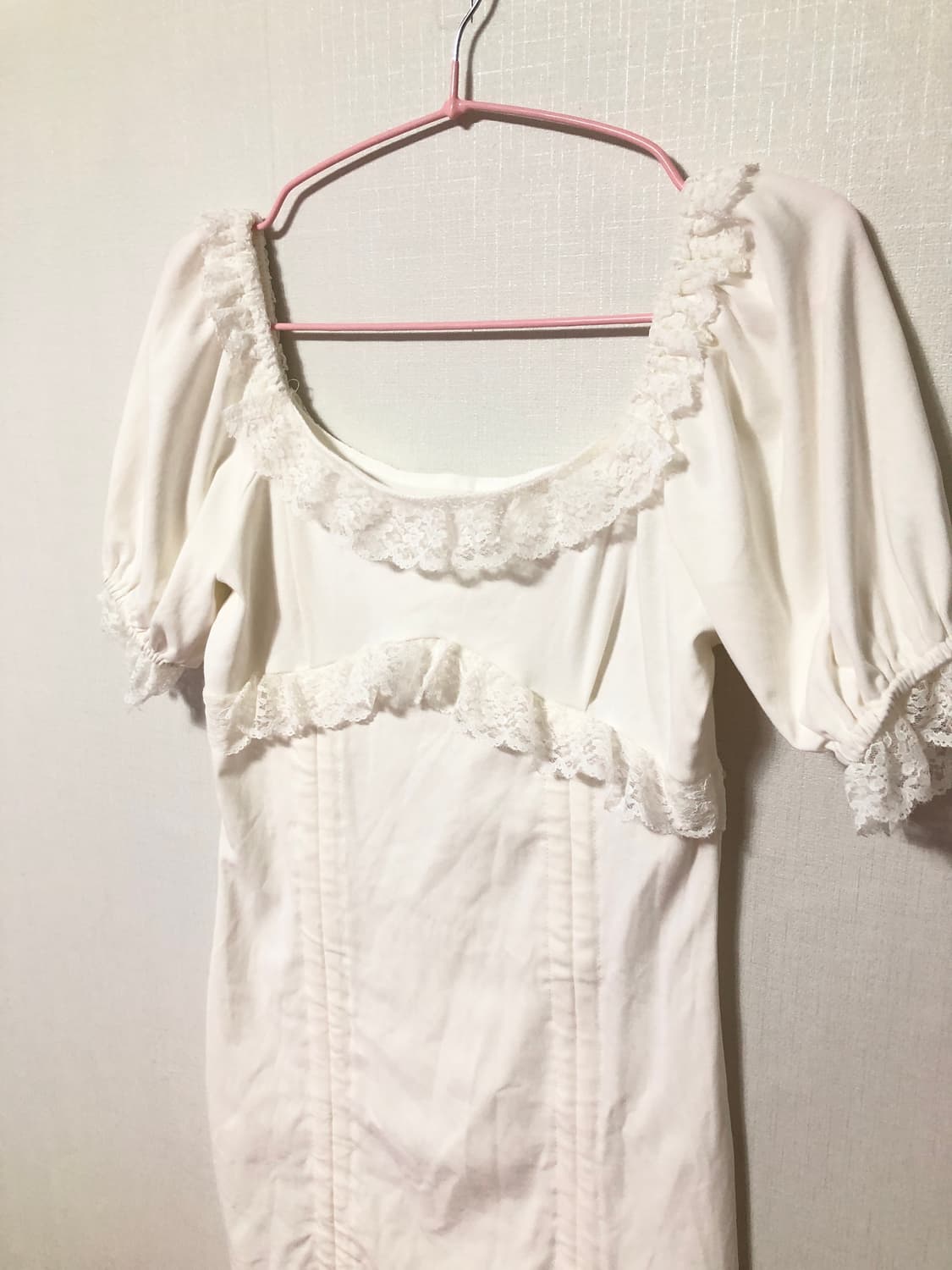 White Lace Puff One-Piece 상품이미지2