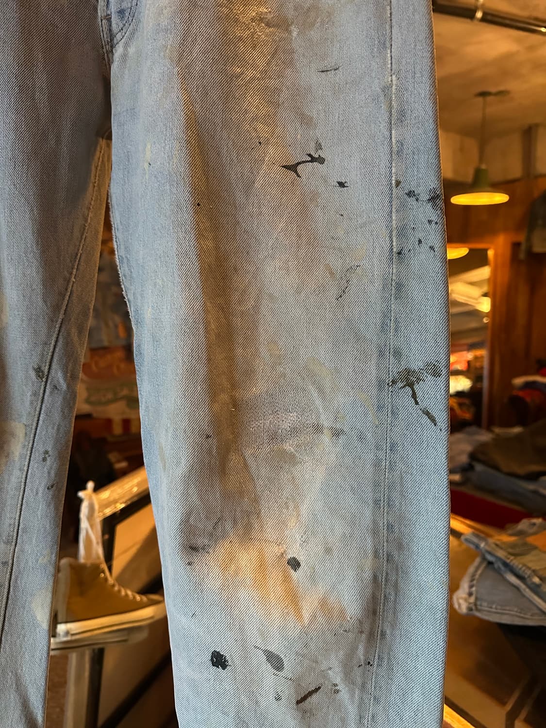 80s USA 빈티지 리바이스 501 66후기 셀비지 데님 팬츠 상품이미지5