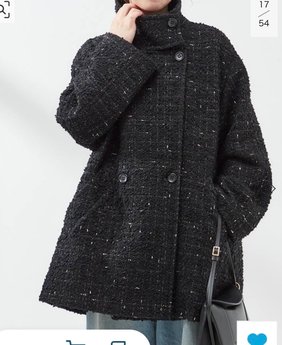 저널스탠다드 트위드 코트 (italy 원단/made in japan) 상품이미지7