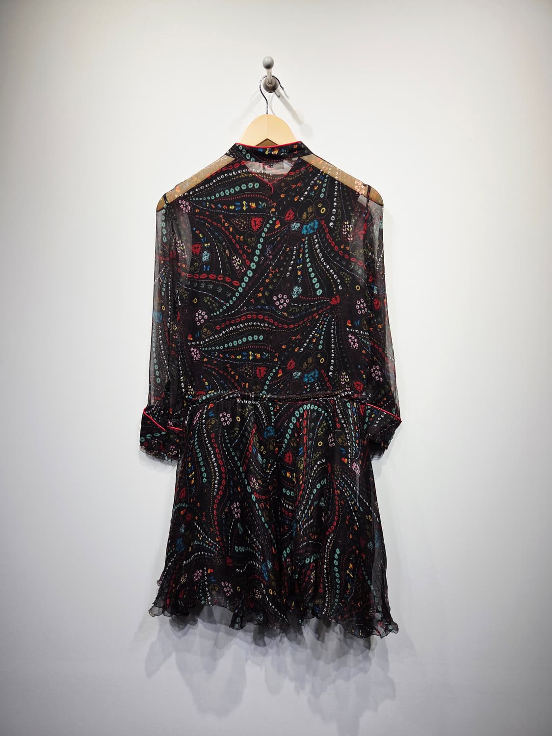 Zadig & Voltaire. 세미 시어 프린트 시폰 드레스_XS 상품이미지9