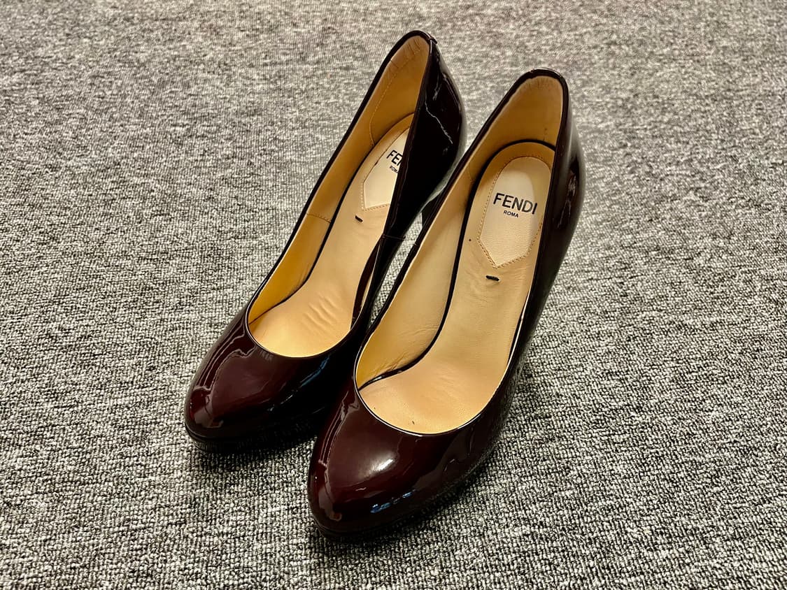 [235] 펜디 FENDI 페이던트 펌프스힐 버건디  상품이미지1