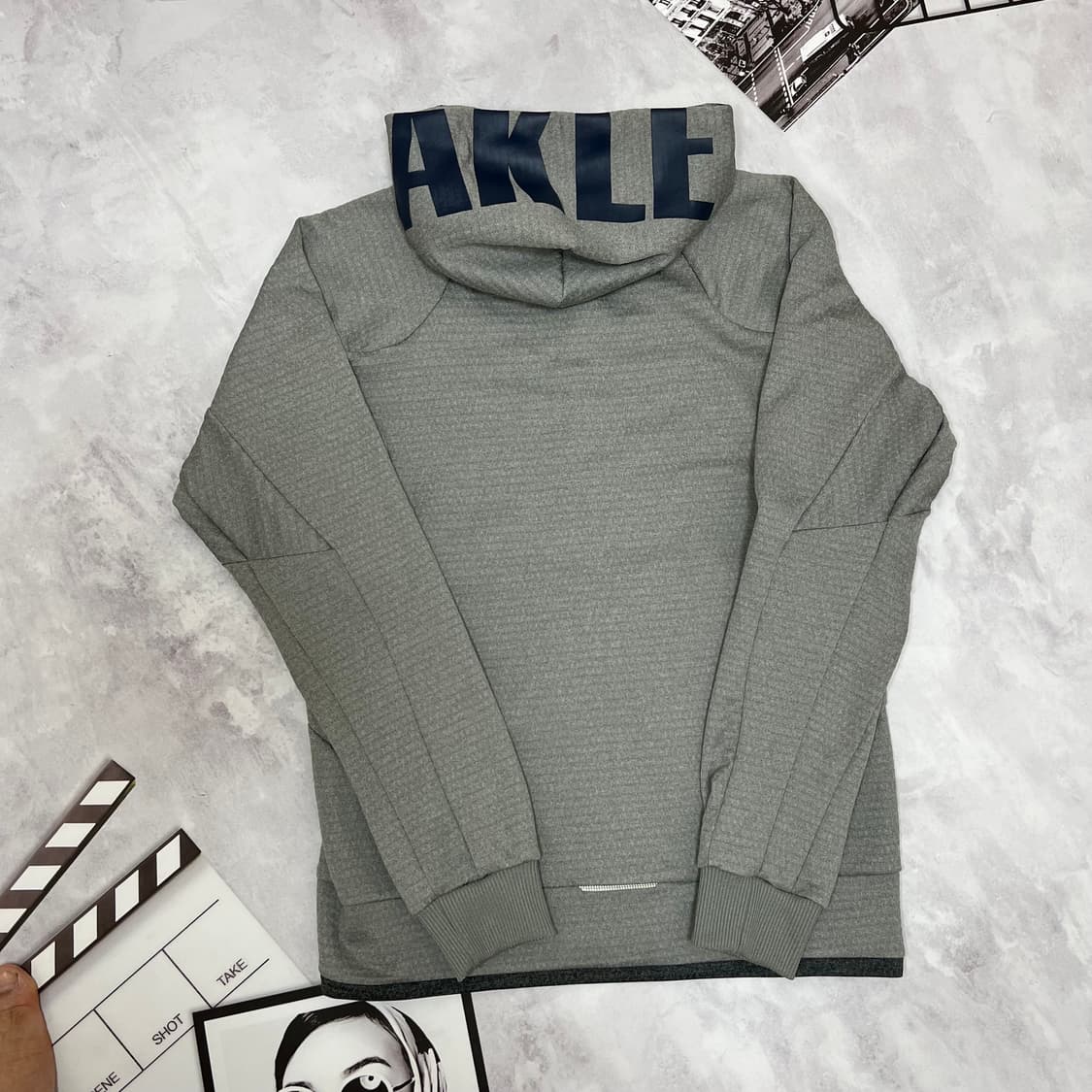 오클리 써클 로고 후드 집업 그레이 상품이미지7