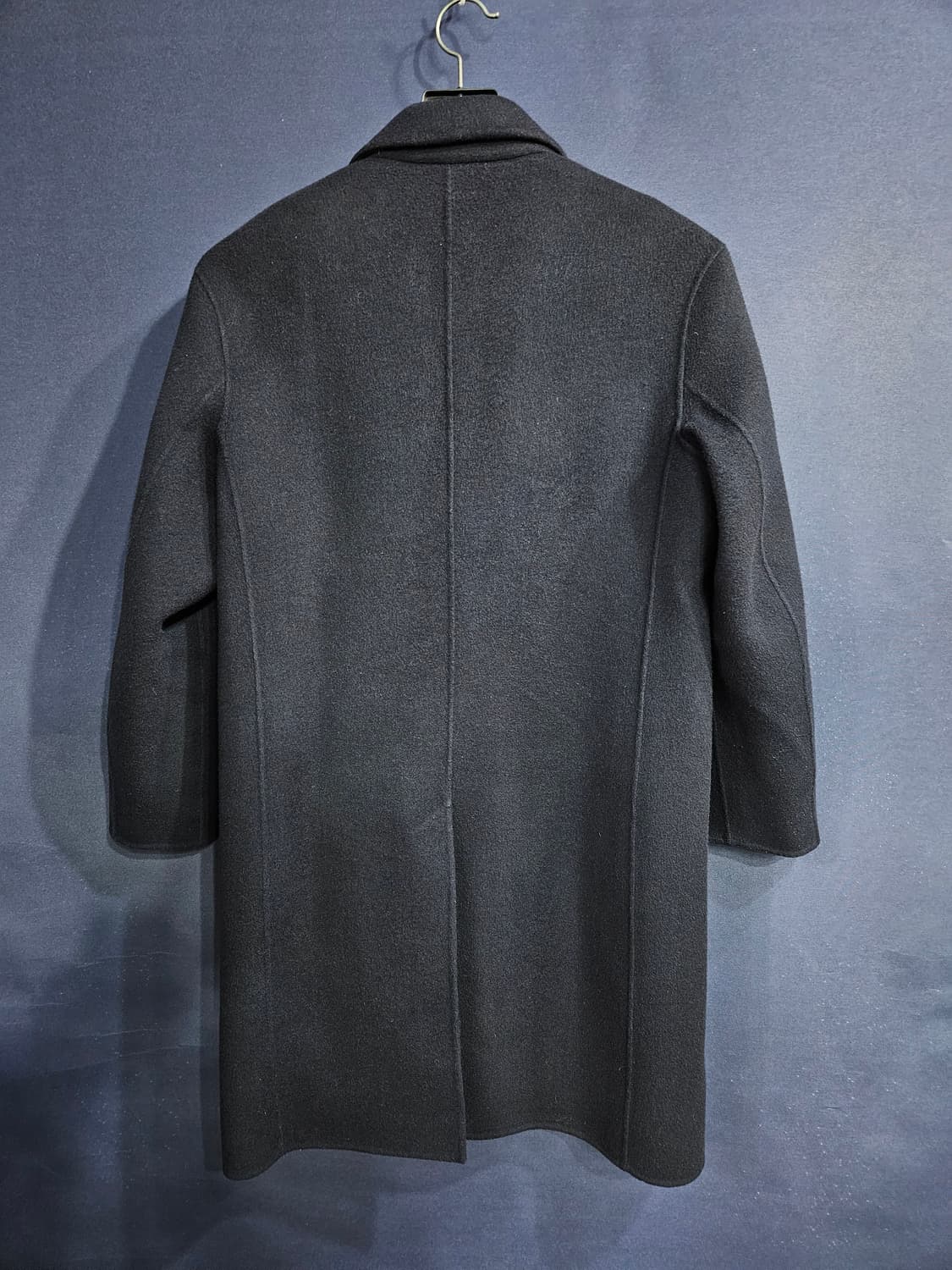 헤지스 네이비 남성 슬림핏 100 롱코트  상품이미지2