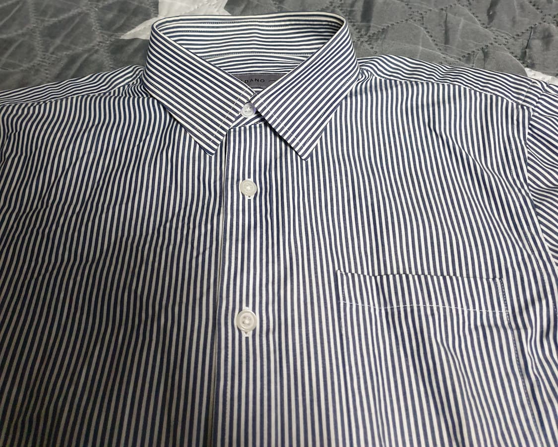 지오다노 슬림핏 스트라이프 정장용 긴팔셔츠 (M) 상품이미지2