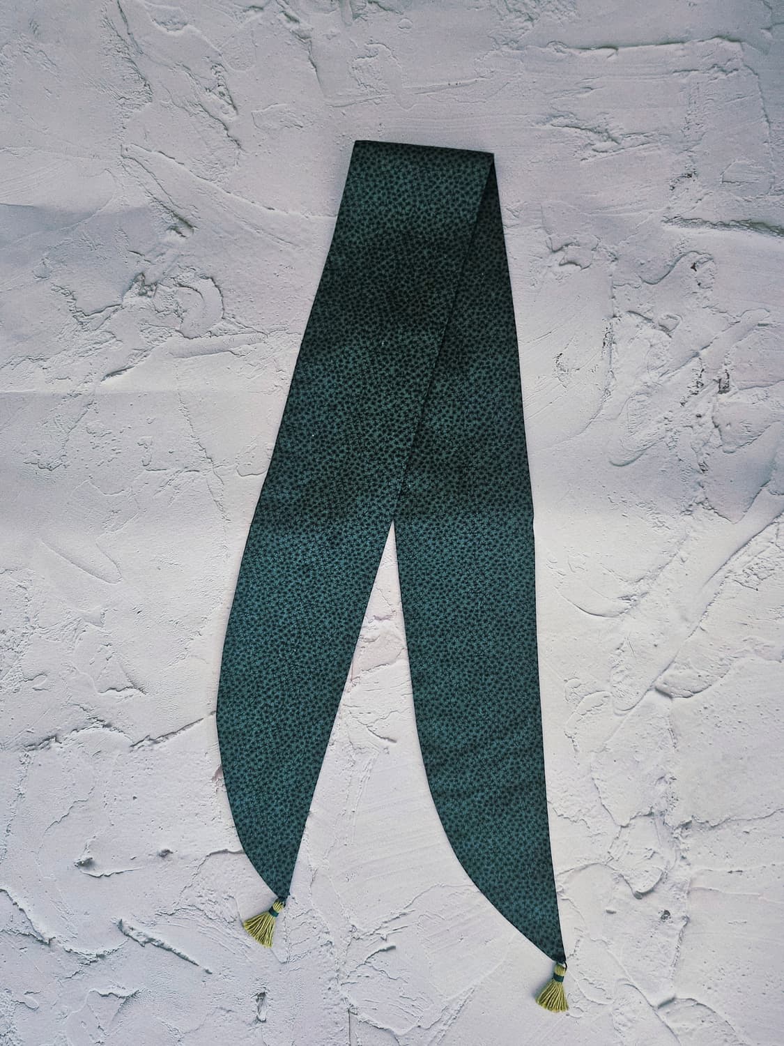 청담 편집샵 코튼 태슬 타이형 스카프 | 딥틸그린컬러 한복 감성 상품이미지5