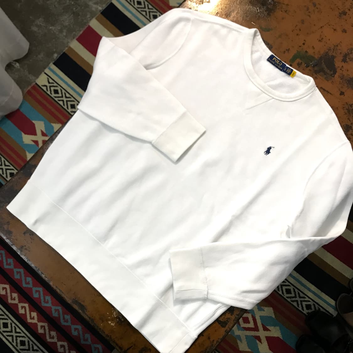 폴로랄프로렌 화이트 기모 맨투맨 스웨트셔츠 남성 105 110 사이즈 상품이미지2