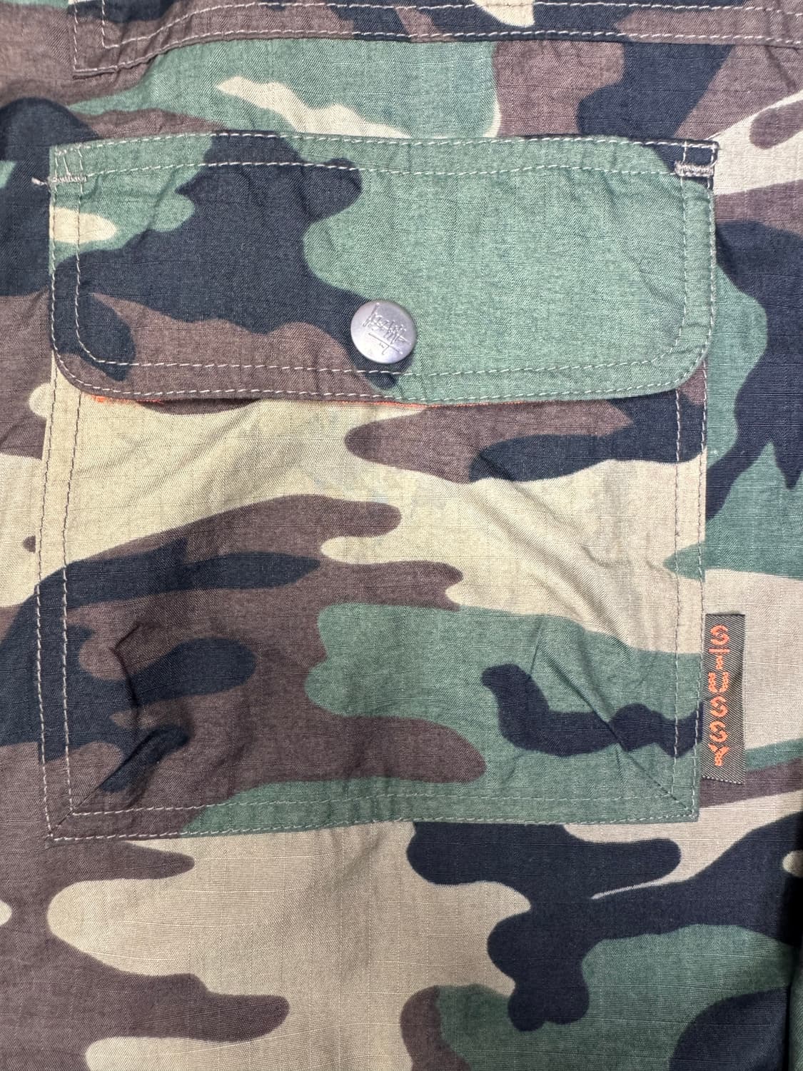 빈티지 90s 올드 스투시 아웃도어 카모 밀리터리 셔츠 자켓 M 상품이미지4