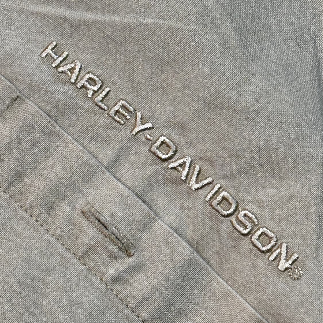 [HARLEY-DAVIDSON] 심플 크림 베이지 빈티지 할리 셔츠 상품이미지3
