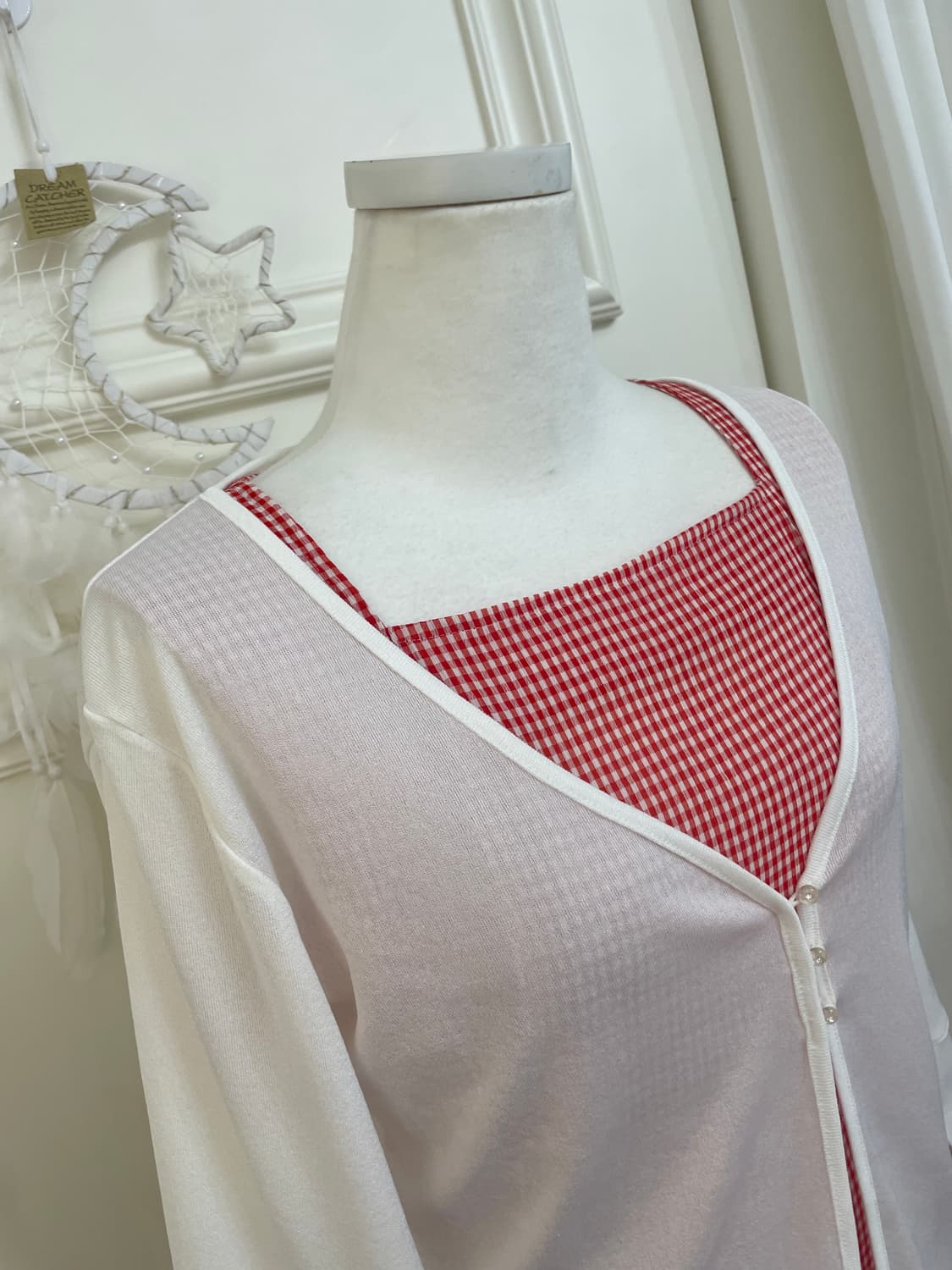 white 3button summer cardigan(size-L) 상품이미지8