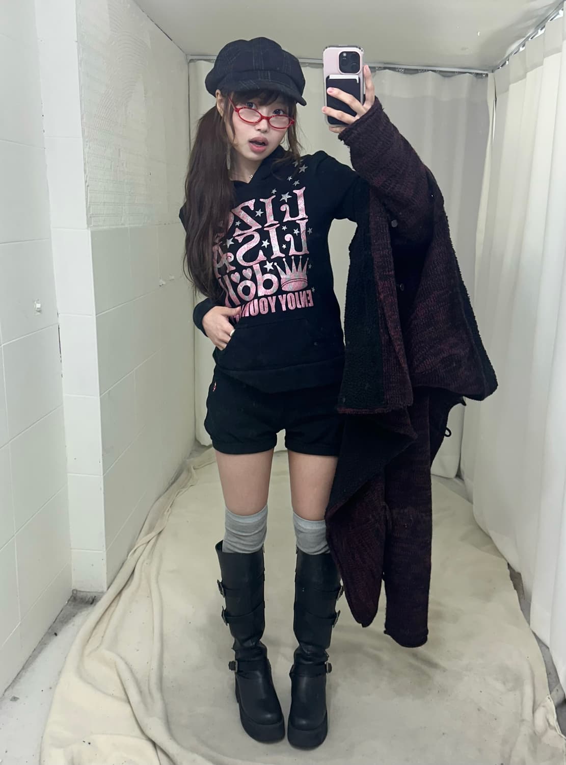 리즈리사돌 후드티, 펌킨팬츠 데일리 펑크 코디세트 상품이미지1