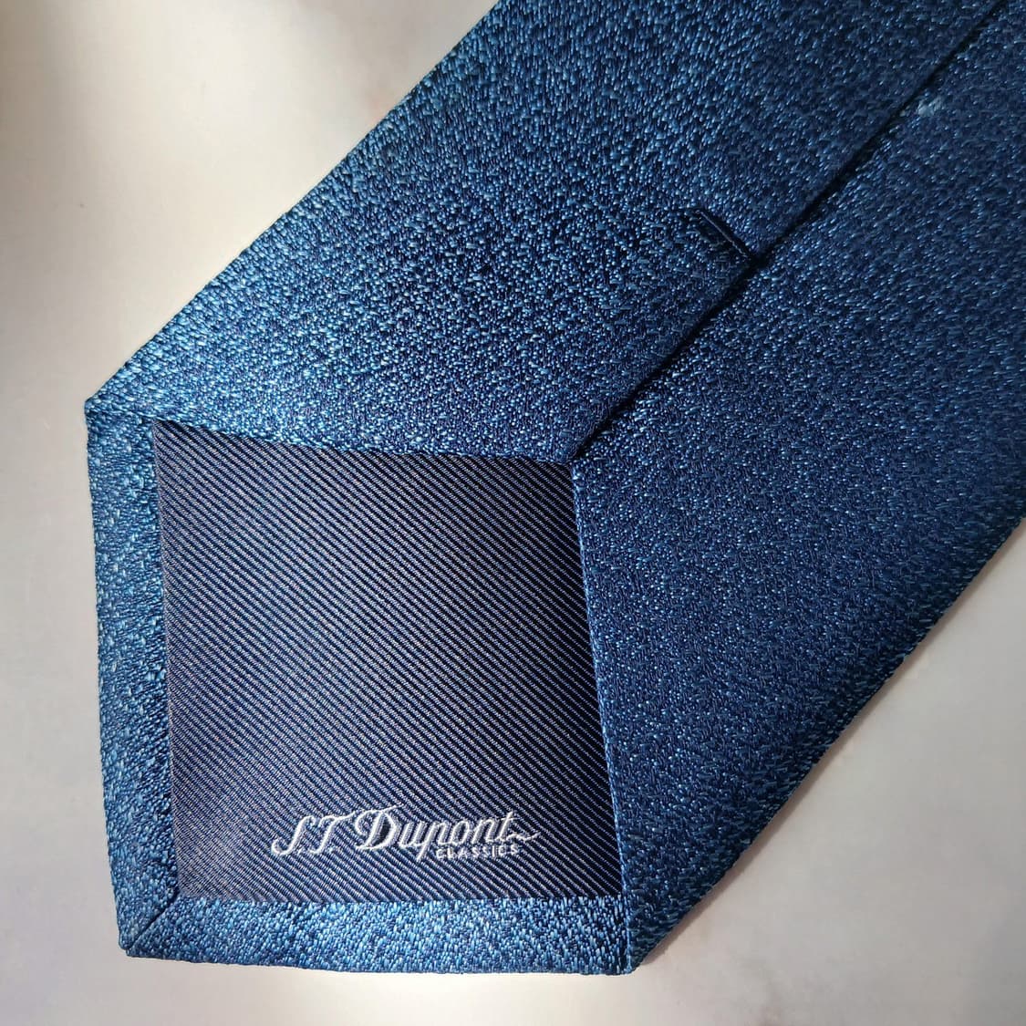 에스.티. 듀퐁 실크 블루 넥타이 8.2cm S~A+등급 e915 상품이미지7