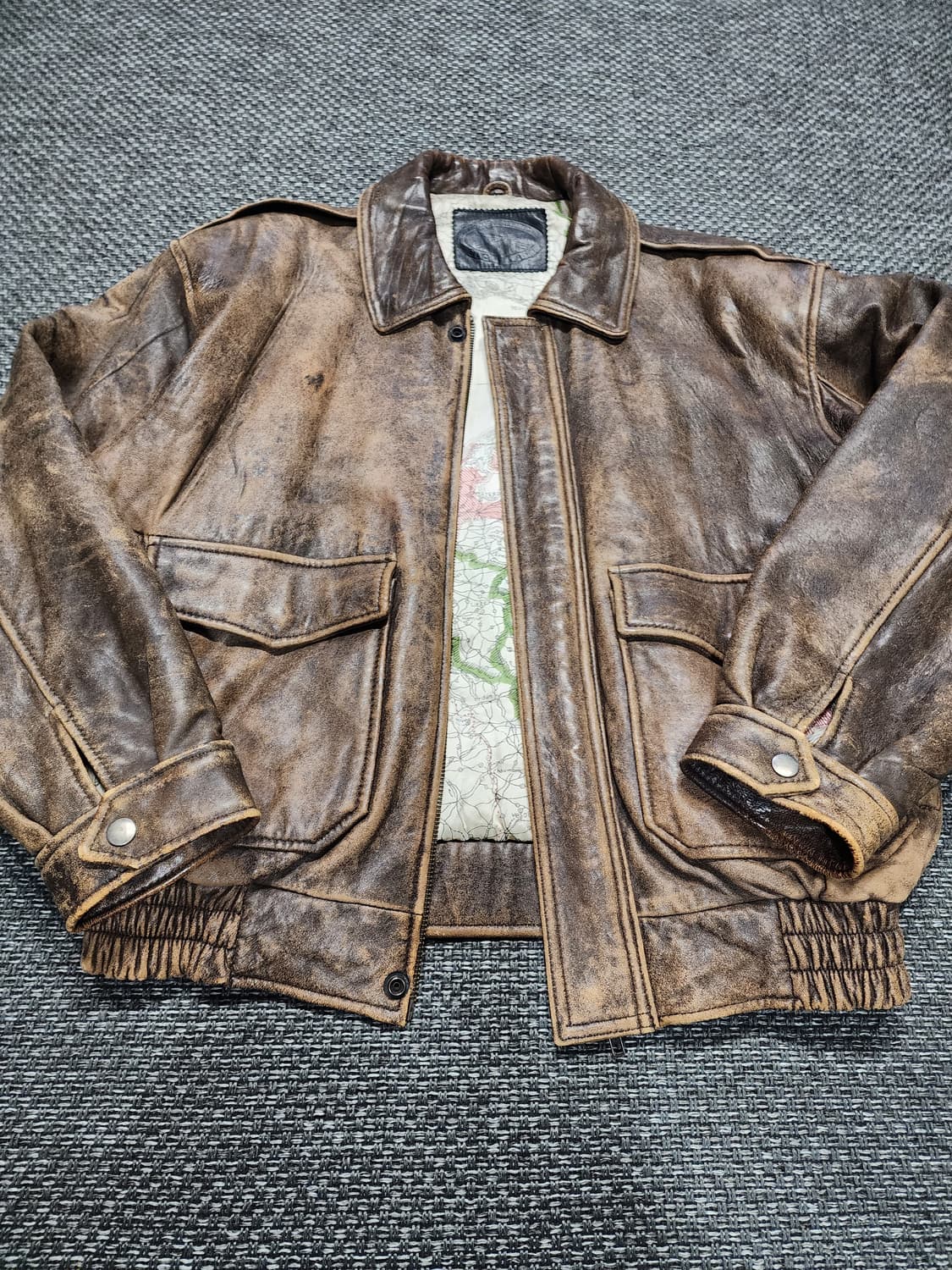 리얼레더 빈티지  자켓 M  상품이미지2