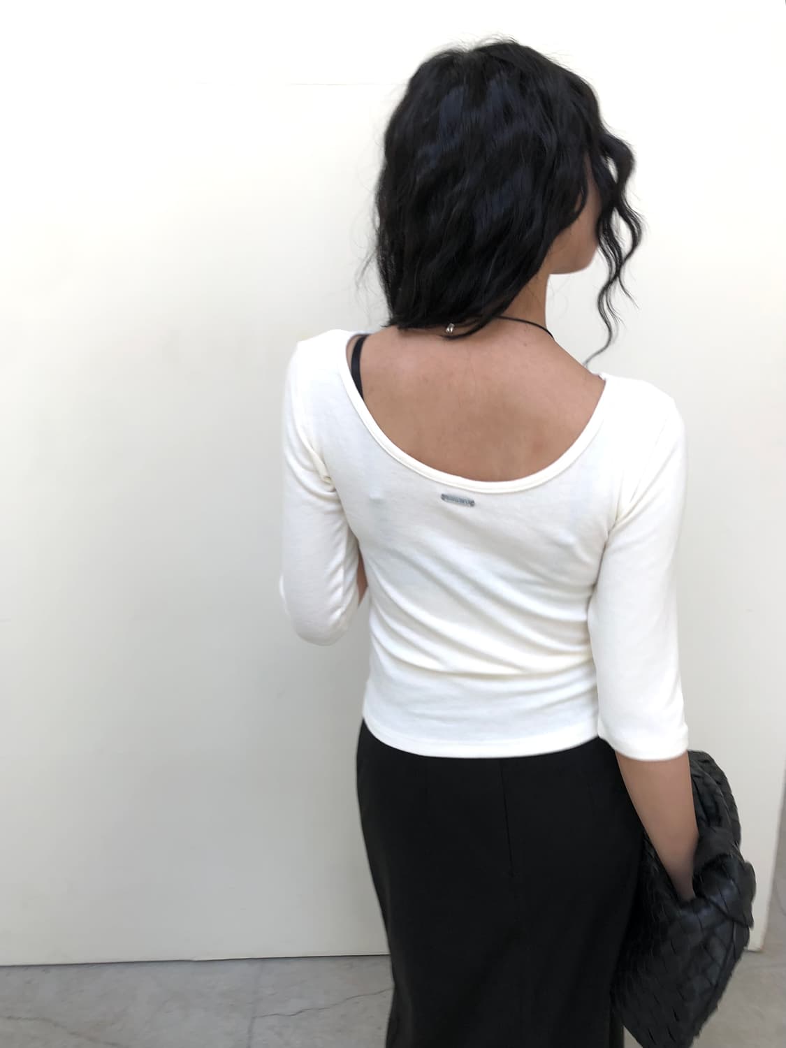 앙고라 투웨이 7부 티셔츠 (ivory) 상품이미지3