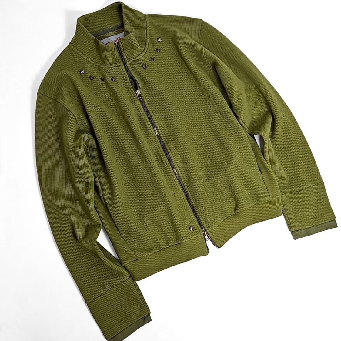 가키하라 니트집업 그린 상품이미지3