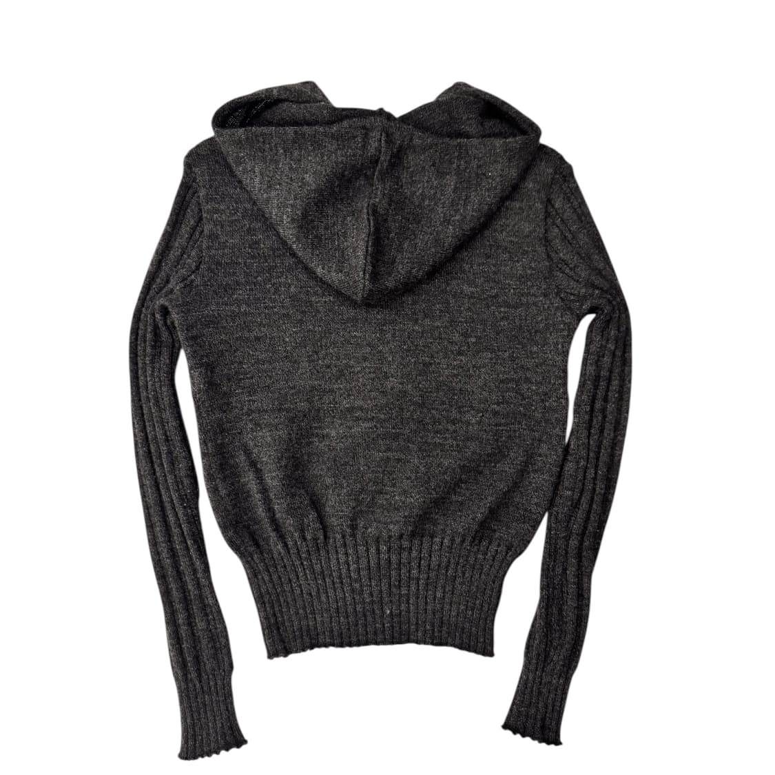 LYNN HOLLYN 아가일 울 후드 집업 자켓 차콜 상품이미지2