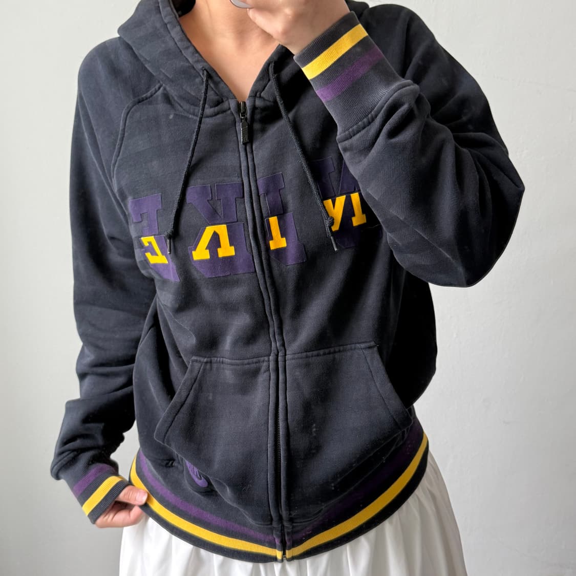 [M] 나이키 블랙 스트라이프 후드집업 상품이미지2