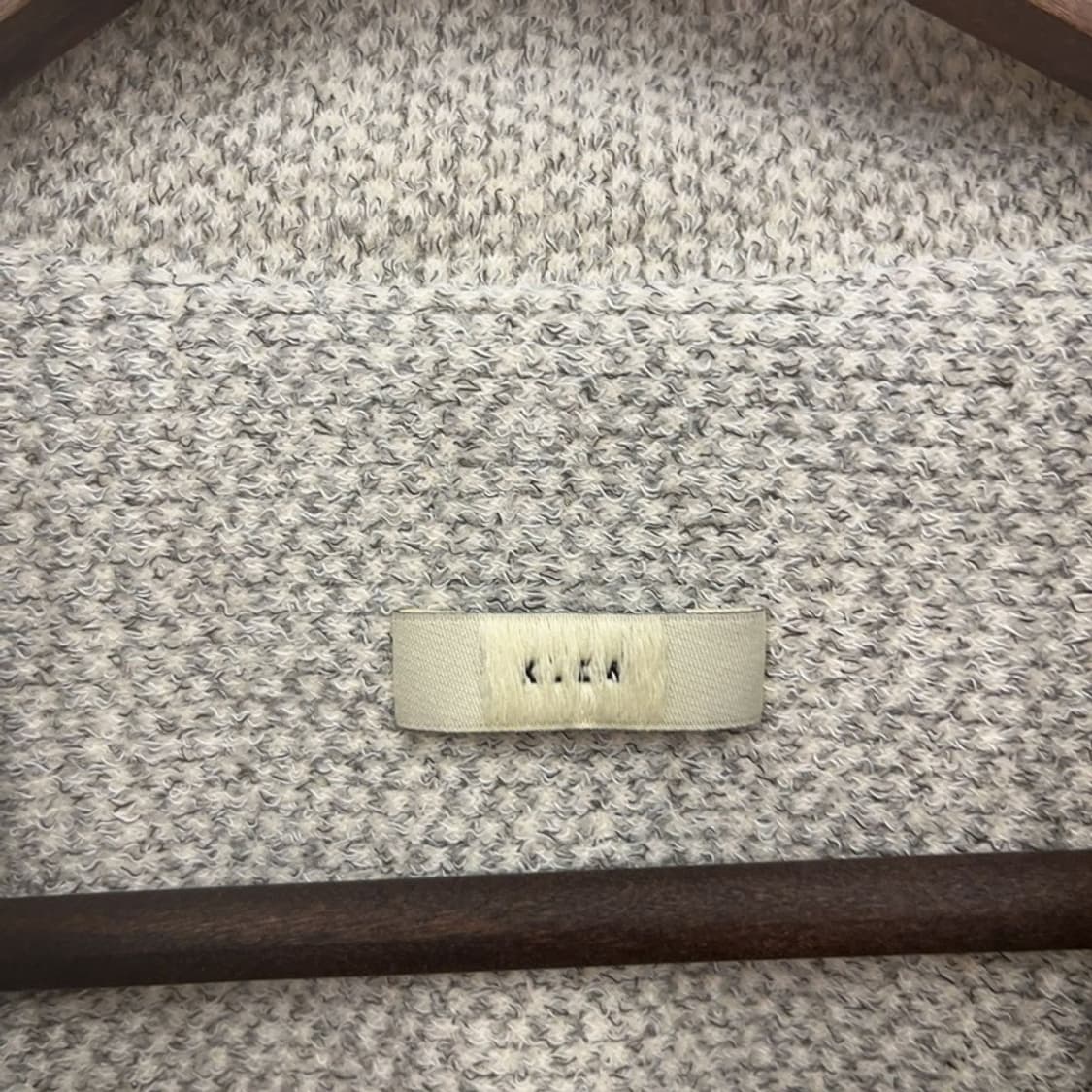 엑슬림 xlim ep8 트위드 니트 져지 집업 자켓 L C09670 상품이미지5