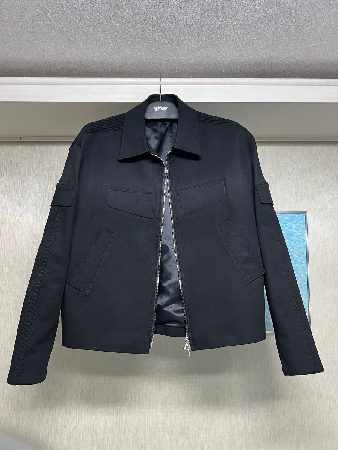 [S] stu 엠보 레이싱 자켓 블랙 상품이미지3