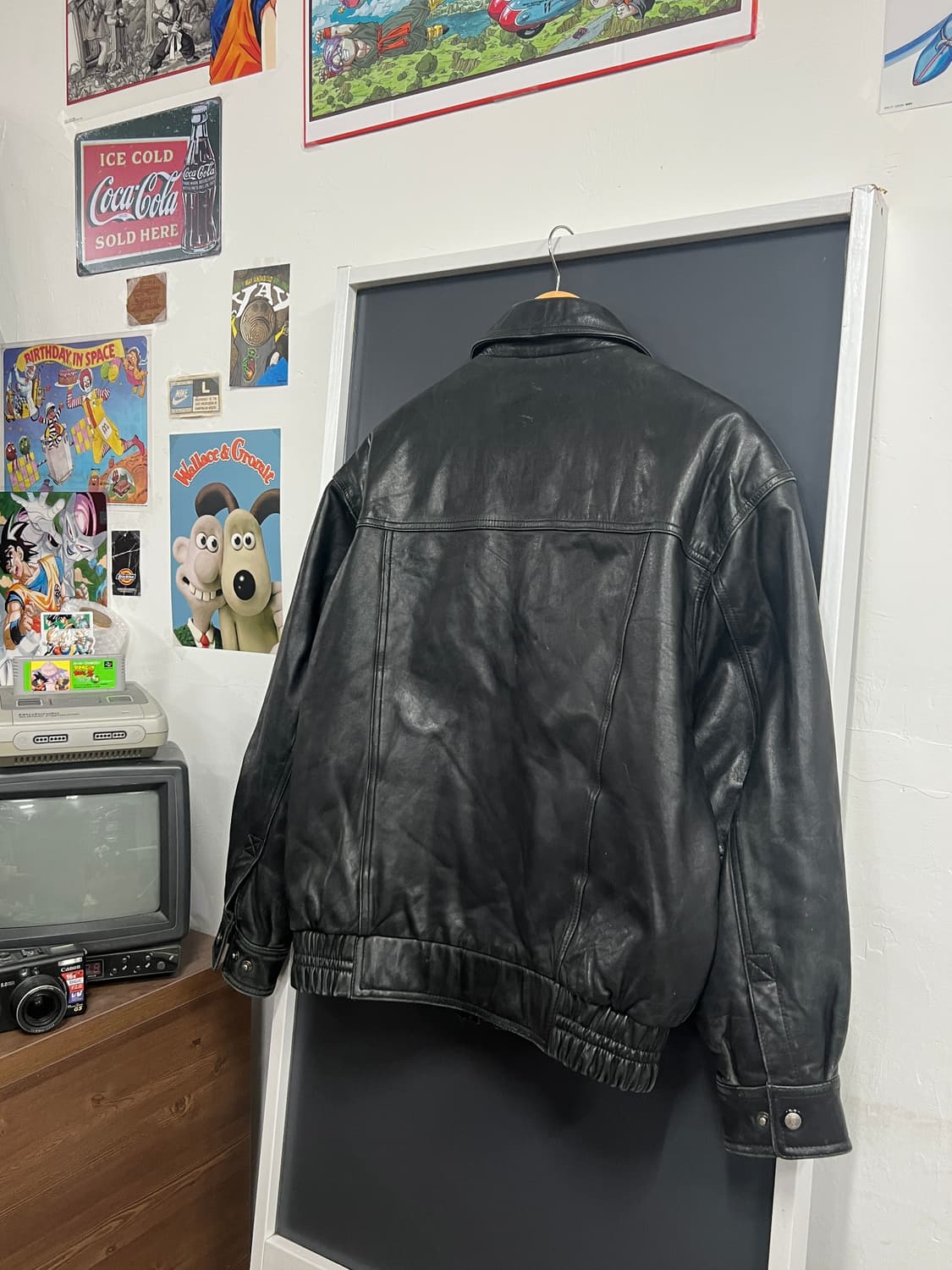 90s ManStar 맨스타 루즈핏 양가죽 봄버 가죽 자켓 상품이미지9