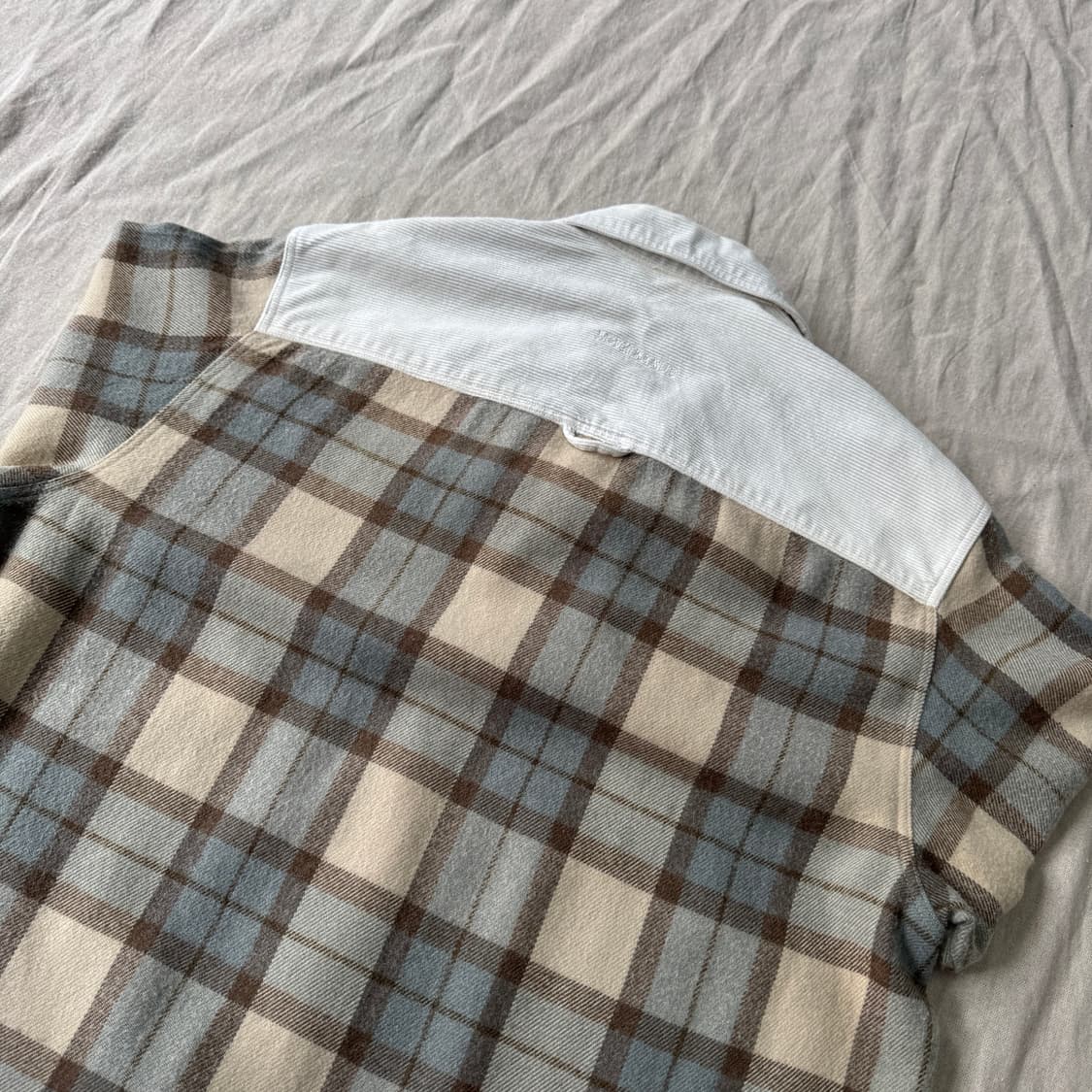 마리떼 90s 배색 울 체크셔츠 자켓 100 상품이미지3